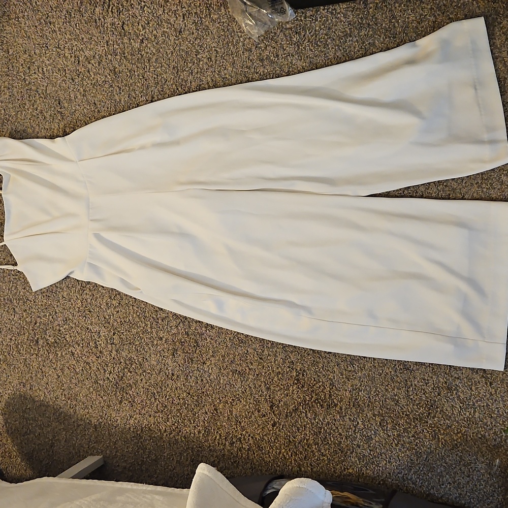 Nine West White Jumpsuit with Pockets